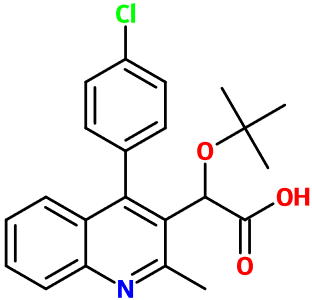 (image for) MC080073 [4-(4-Chlorophenyl)-2-methyl-3-quinolinyl][(2-methyl-2-propanyl)oxy]acetic acid